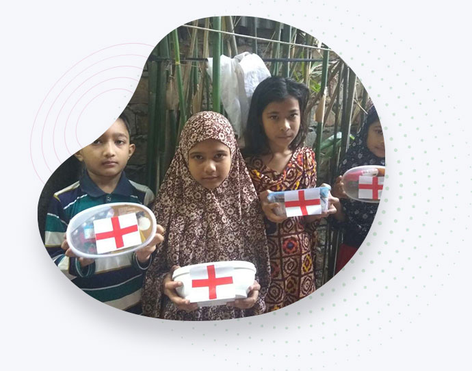 Children in Mohakhali made first Aid Box-2 with Abdullah