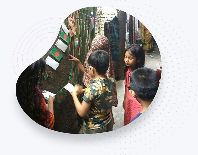 Kids in Mohakhali Decorated their neighborhood with Abdullah