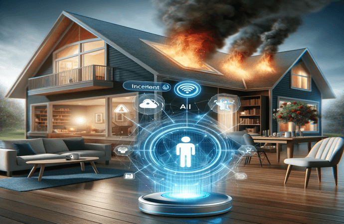 AI home security system automatically contacting emergency