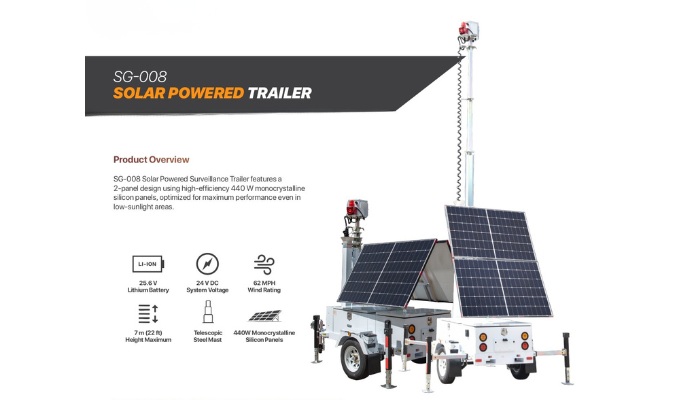 SG-008 Solar Powered Surveillance Trailer